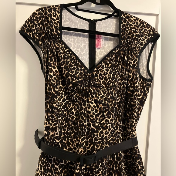 PinUp Couture Pin Up Couture Leopard Swing Dress Rockabilly - Picture 2 of 6